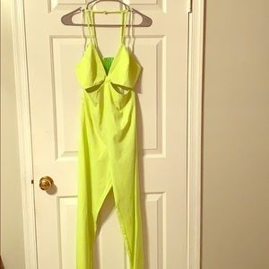 Neon green ASOS jumpsuit Size Small